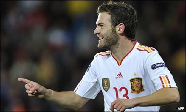 Juan Mata celebrates