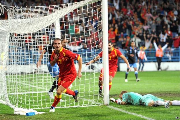 Andrija Delibasic scores for Montenegro