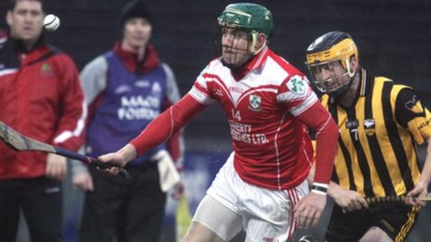 Loughgiel's Joey Scullion moves clear of Patrick Hughes in the Ulster final