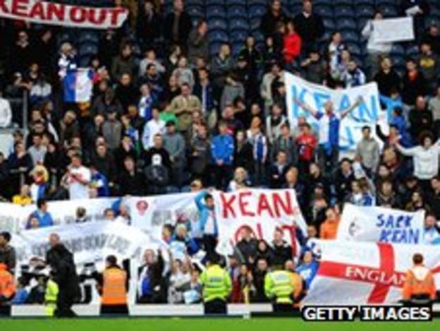 Blackburn fans protest