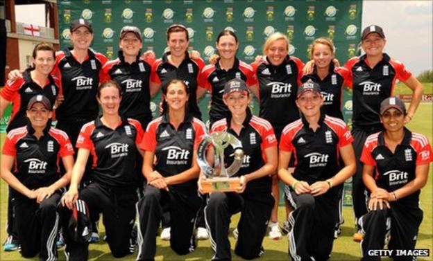 England with the Twenty20 series trophy