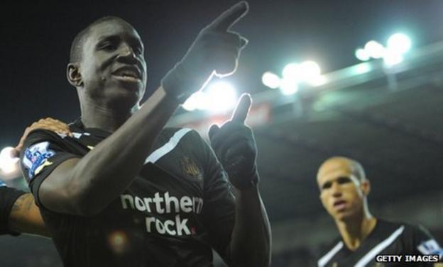 Newcastle striker Demba Ba
