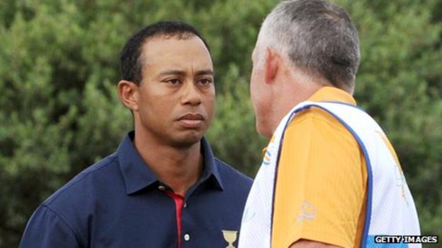 Tiger Woods and Steve Williams