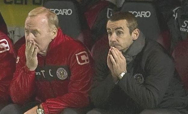 St Mirren manager Danny Lennon (right) with assistant Tommy Craig