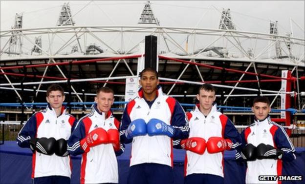 Luke Campbell, Tom Stalker, Anthony Joshua, Fred Evans and Andrew Selby