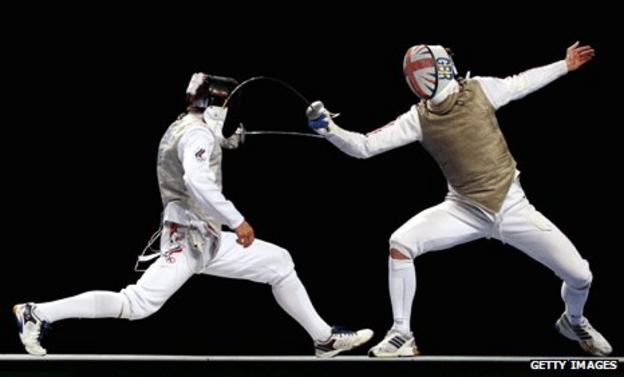 Jamie Kenber (right) in action at the Olympic test event