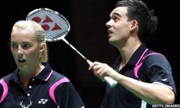 Badminton players Imogen Bankier and Chris Adcock