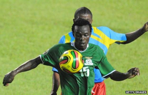 Given Singuluma in action for Zambia