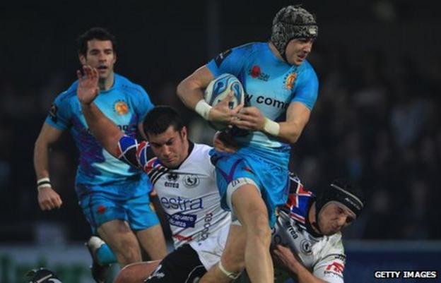 Exeter ran in 10 tries when they beat Cavalieri Prato in November