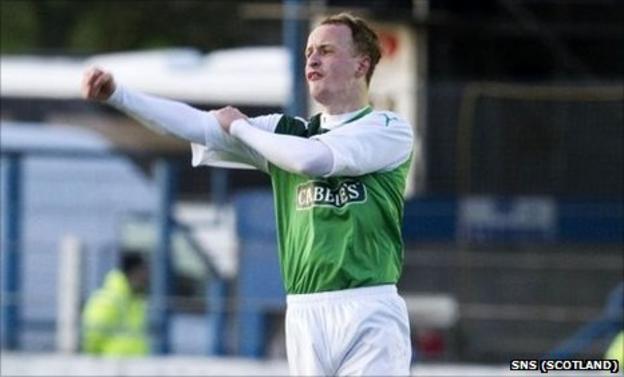 Leigh Griffiths gestures to fans