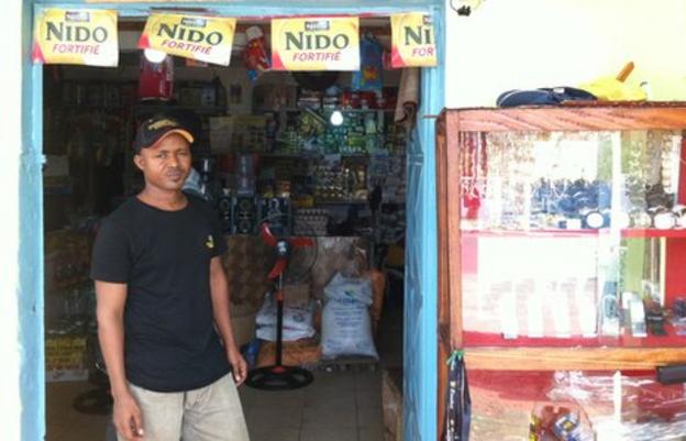 Senegalese shopkeeper Adamu Kebe