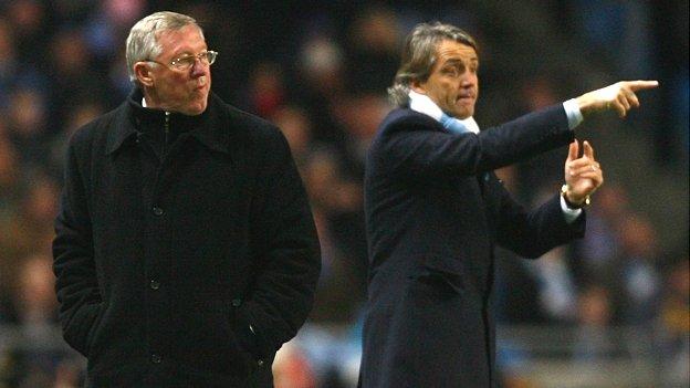Sir Alex Ferguson and Roberto Mancini
