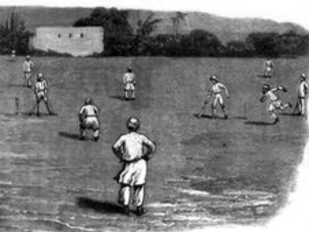 An early cricket game