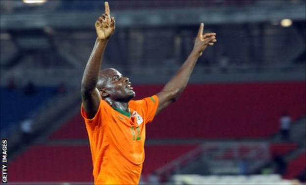 Zambia striker james Chamanga