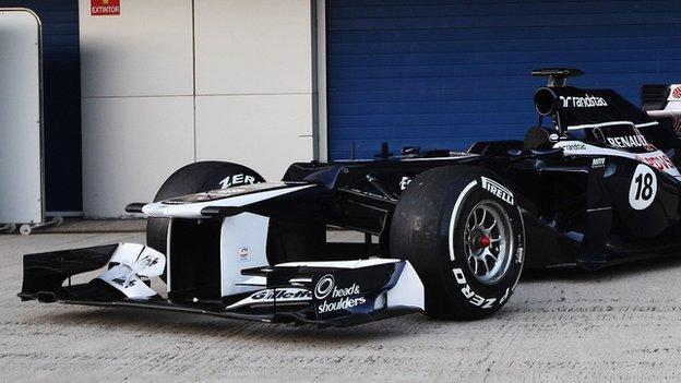 The new Williams FW34 car