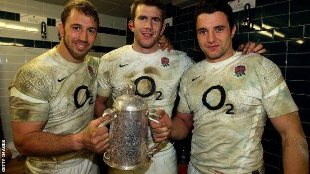 Chris Robshaw, Tom Croft and Phil Dowson