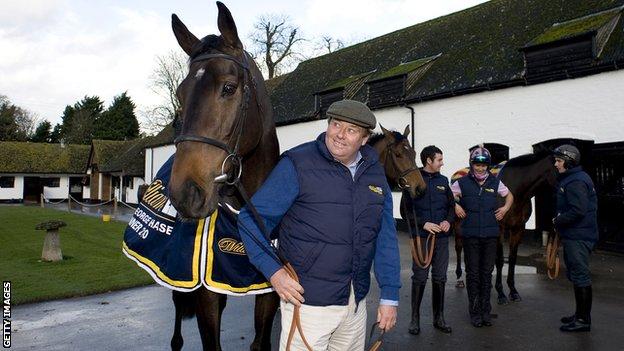 Long Run and trainer Nicky Henderson