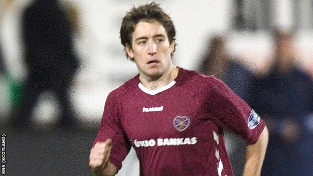 Lee Johnson in his time at Hearts
