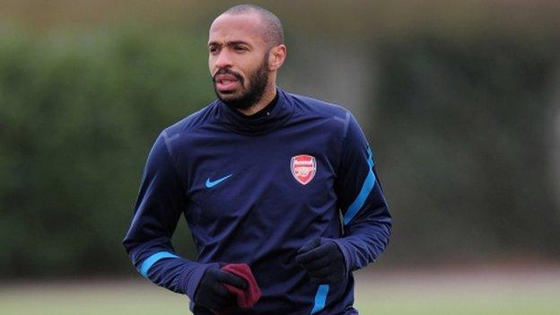 Arsenal striker Thierry Henry