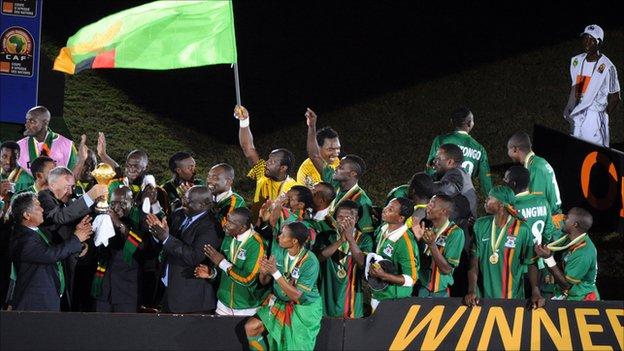 Zambians lift the Africa Cup of Nations on Sunday