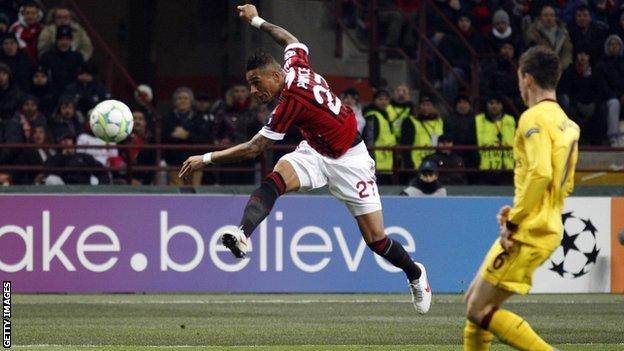 Kevin Prince-Boateng opens the scoring for Milan