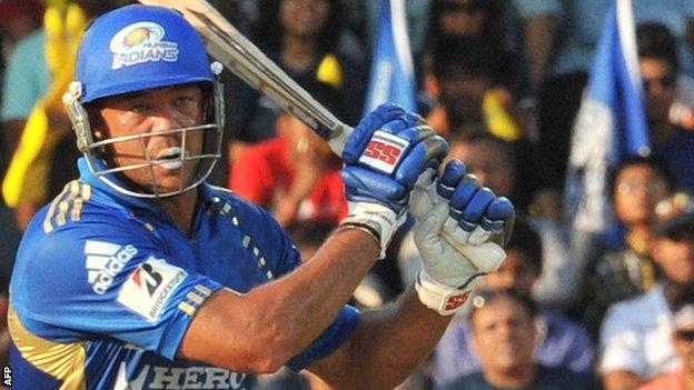 Andrew Symonds in action for Mumbai Indians