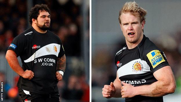 Exeter Chiefs' Hoani Tui and Jason Shoemark sign two-year deals