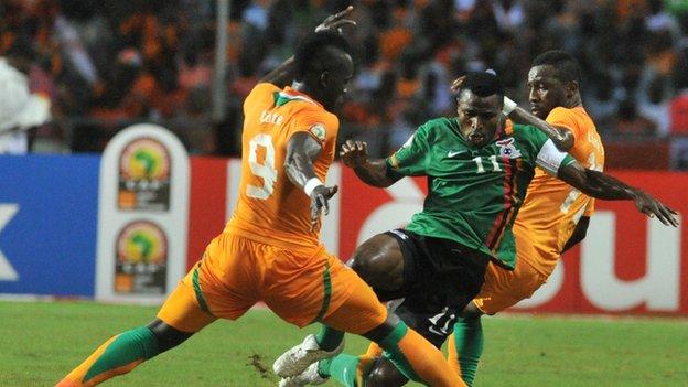 Ivory Coast's Cheik Tiote in the final of the Africa Cup of Nations