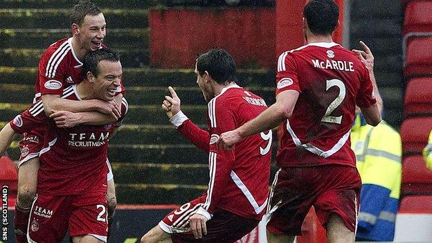 Aberdeen held Celtic to a 1-1 draw at Pittodrie