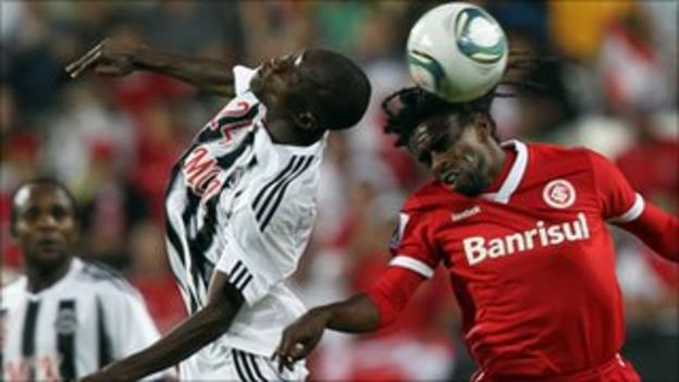 TP Mazembe clash with Internacional of Brazil in the 2010 Fifa Club World Cup semi-final