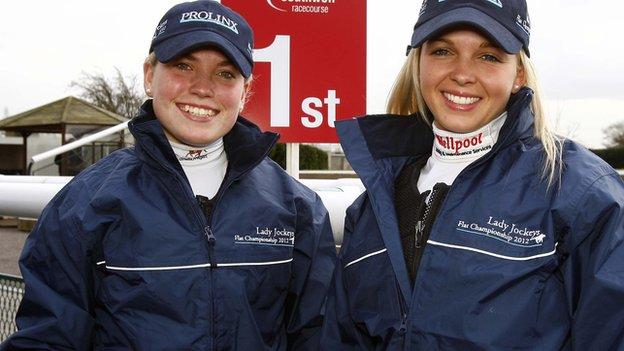 Swedish Jockey Nicole Nordblad and her British counterpart Leonna Mayor