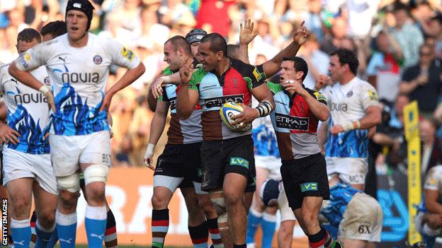 Quins win over Bath takes them back to the top of the Premiership table