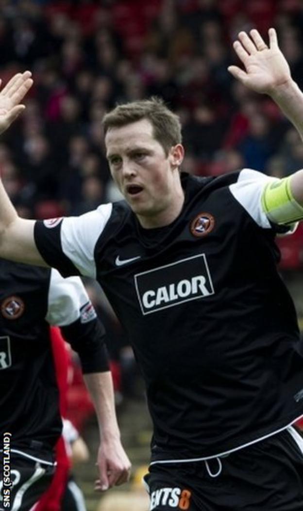 Daly celebrates his 21st goal of the season