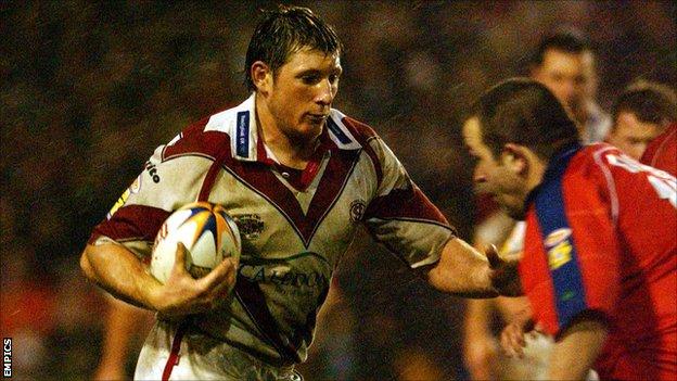 Rochdale Hornets coach John Stankevitch in action for St Helens