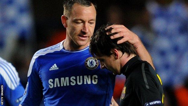 John Terry and Lionel Messi