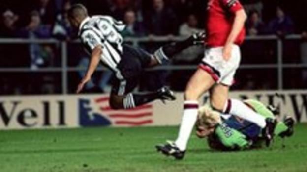 Schmeichel was in unbeatable form at St James' Park