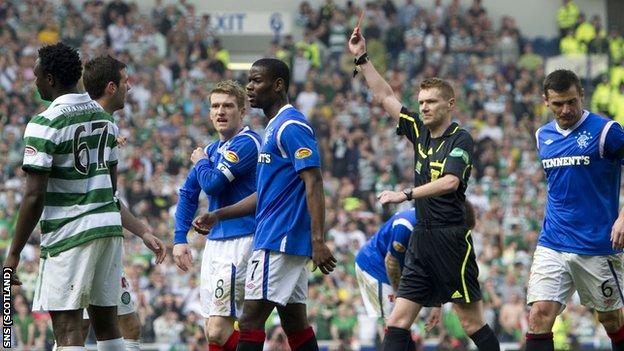 Calum Murray sent off three players in the last Old Firm derby