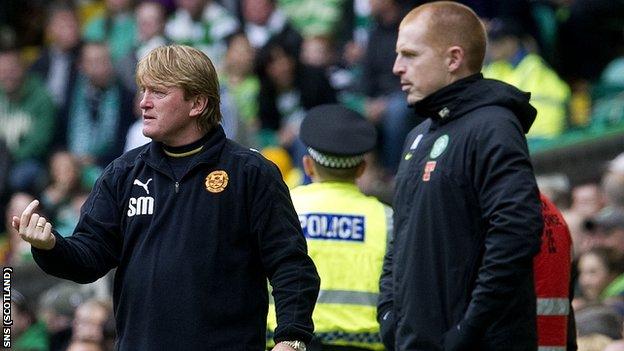 Motherwell manager Stuart McCall (left) and Celtic boss Neil Lennon