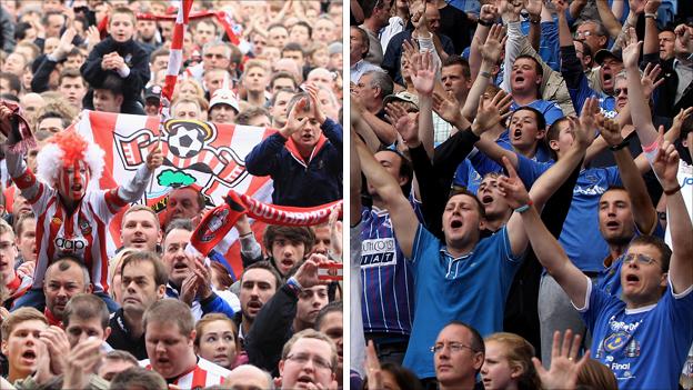 Southampton and Pompey fans