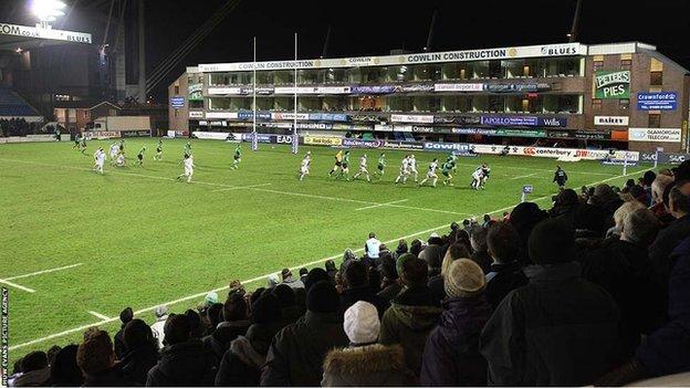 A crowd of 8,000 turned out to watch Cardiff Blues against Connacht on Friday night