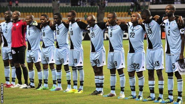 The Botswana team before their game with Mali at the 2012 Africa Cup of Nations