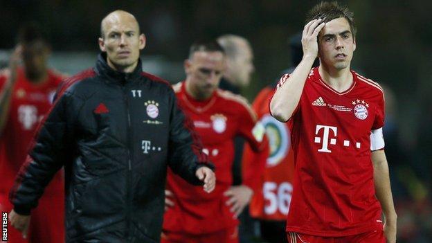 Bayern Munich players disappointed after German Cup final hammering by Borussia Dortmund