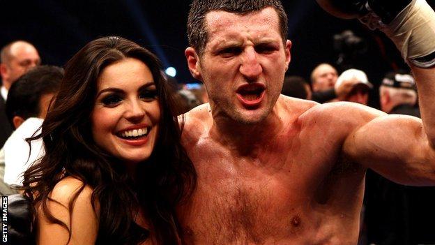 Rachael Cordingley with Carl Froch