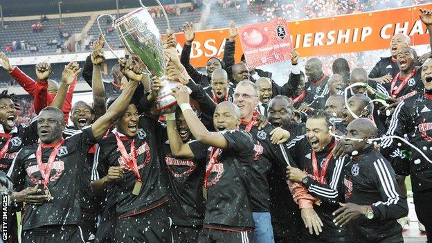 Orlando Pirates, winning in 2011, also champions in 2012