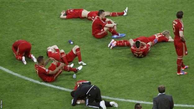 Bayern Munich's losing players