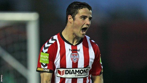 Stephen McLaughlin scored two of Derry's goals