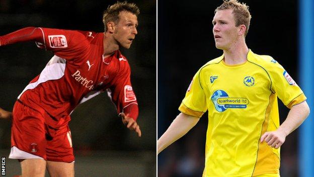 Ryan Jarvis (left) and Mark Ellis have been offered deals to stay at Plainmoor