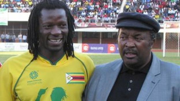 African Legends Gather In Harare To Honour Zims Benjani Bbc Sport