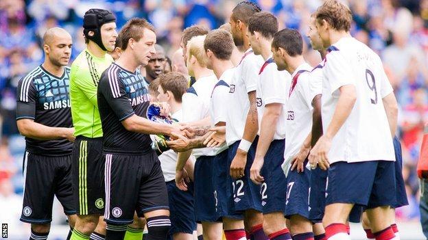 Chelsea and Rangers players