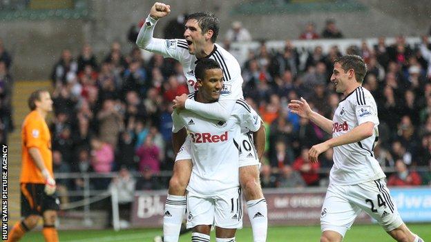 Danny Graham, Scott Sinclair and Joe Allen